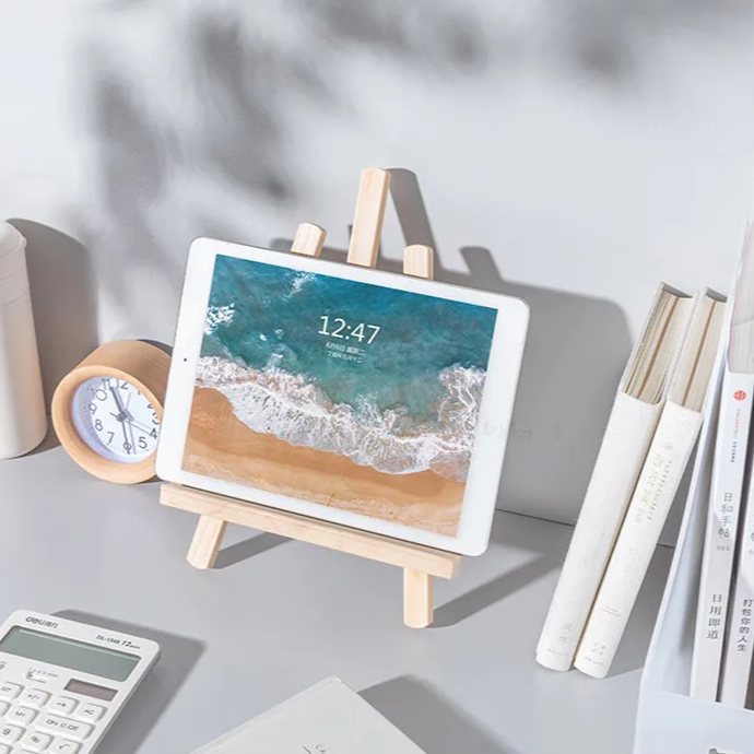 Adjustable Wooden Tablet Stand | Aesthetic Room Decor