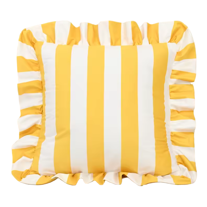 Stripe And Lace Cushion Cover | Aesthetic Room Decor