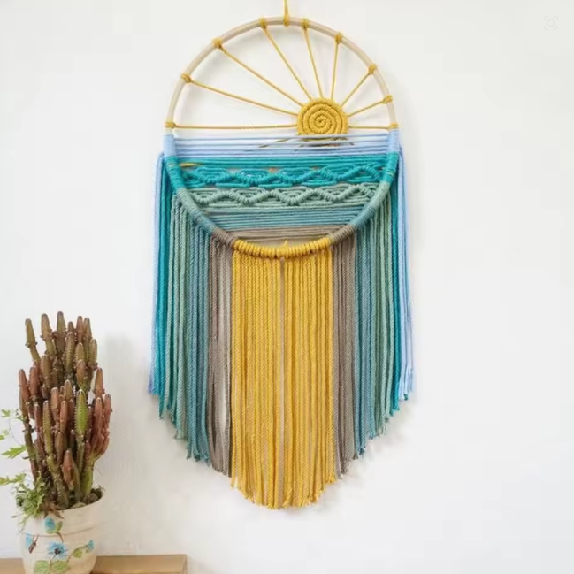 Sunset Macrame Wall Hanging | Aesthetic Room Decor