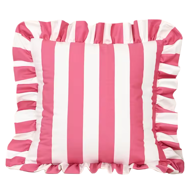 Stripe And Lace Cushion Cover | Aesthetic Room Decor