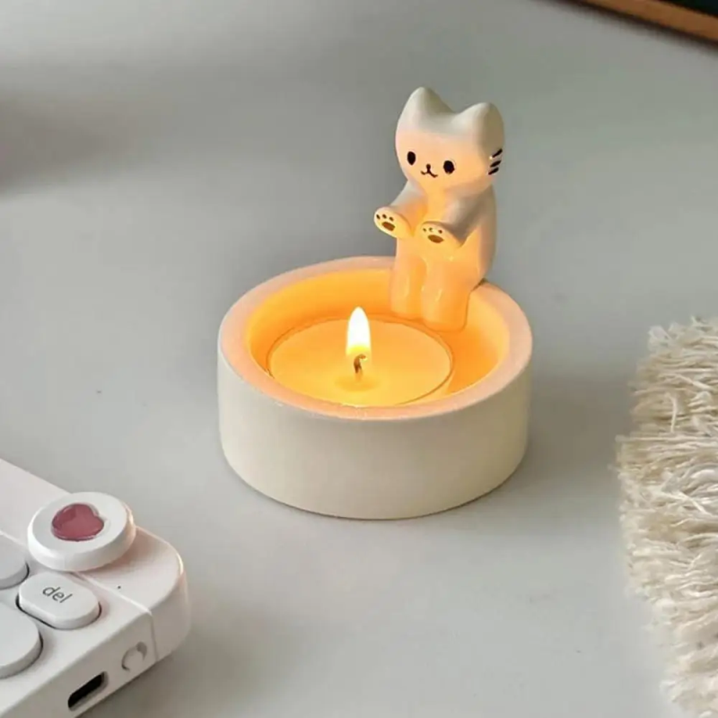 Kitty Candle Holder | Aesthetic Room Decor