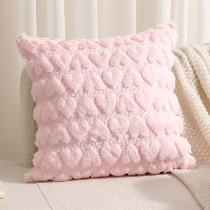 Soft Hearts Pillow Case | Aesthetic Room Decor
