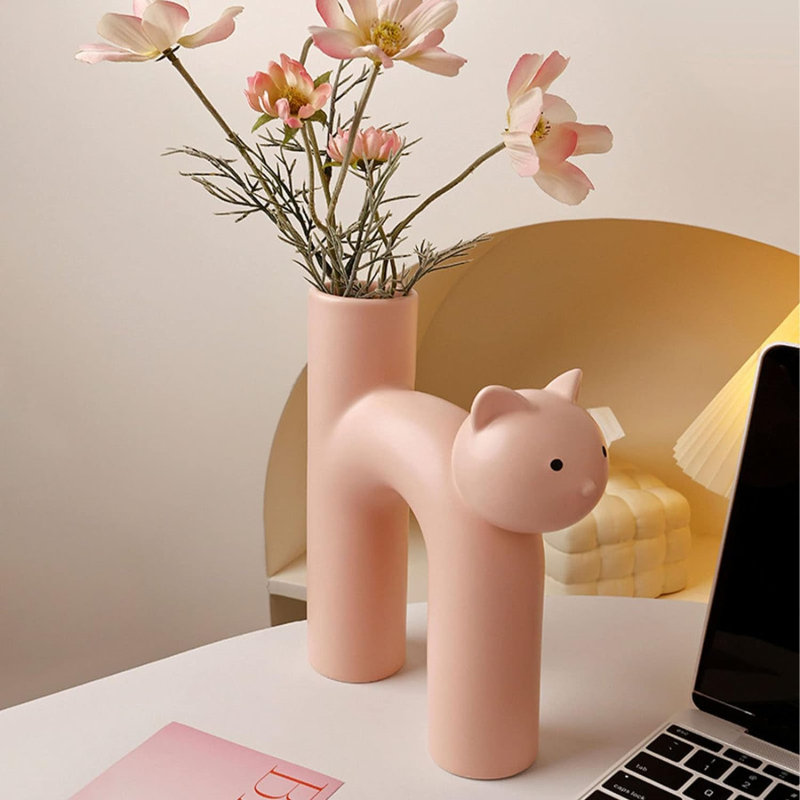 Aesthetic Cat Vase | Aesthetic Room Decor