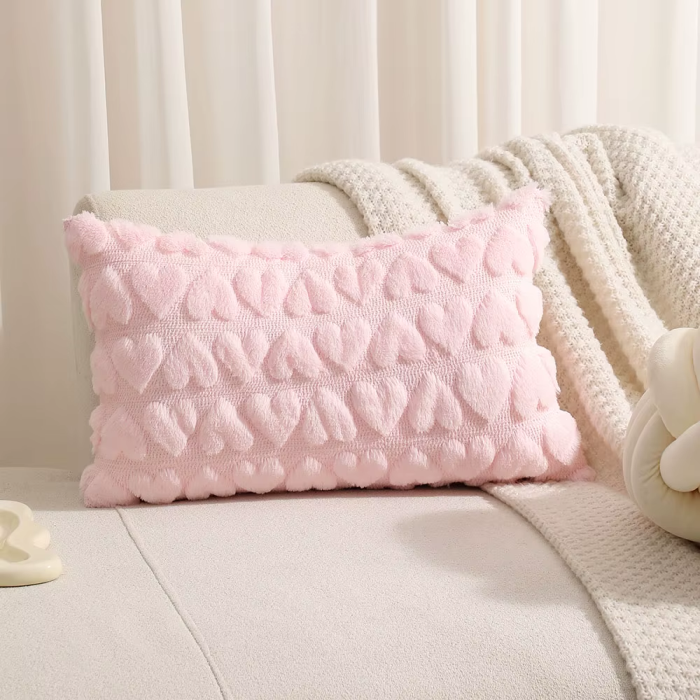 Soft Hearts Pillow Case | Aesthetic Room Decor