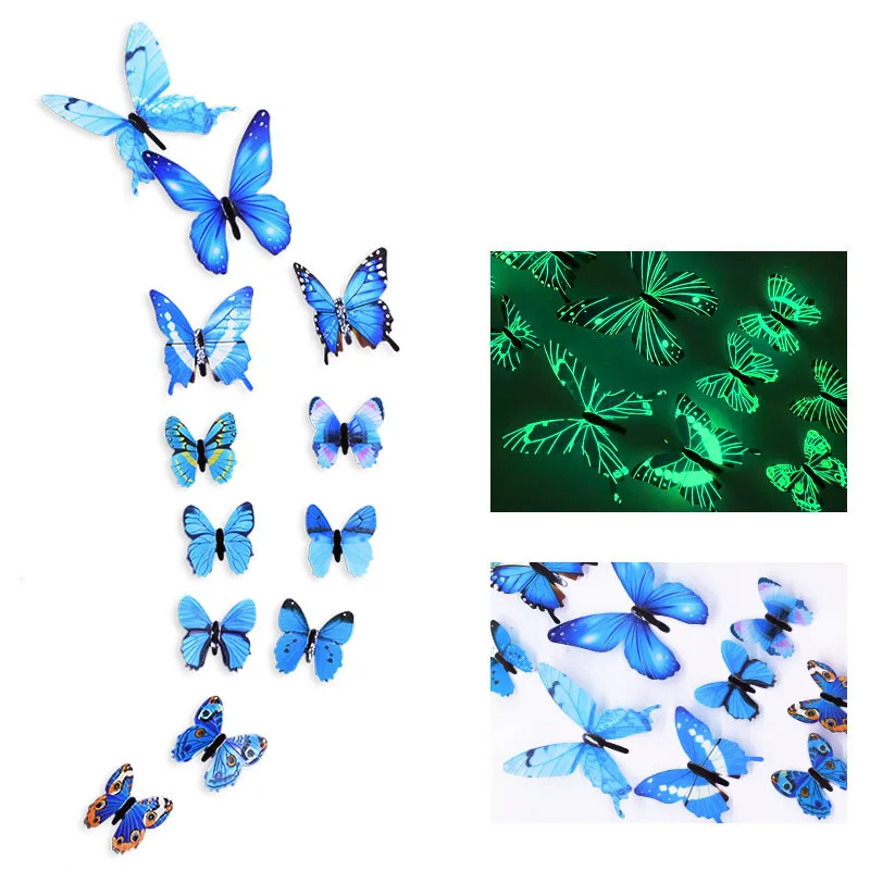 Luminous 3D Butterfly Stickers | Aesthetic Room Decor