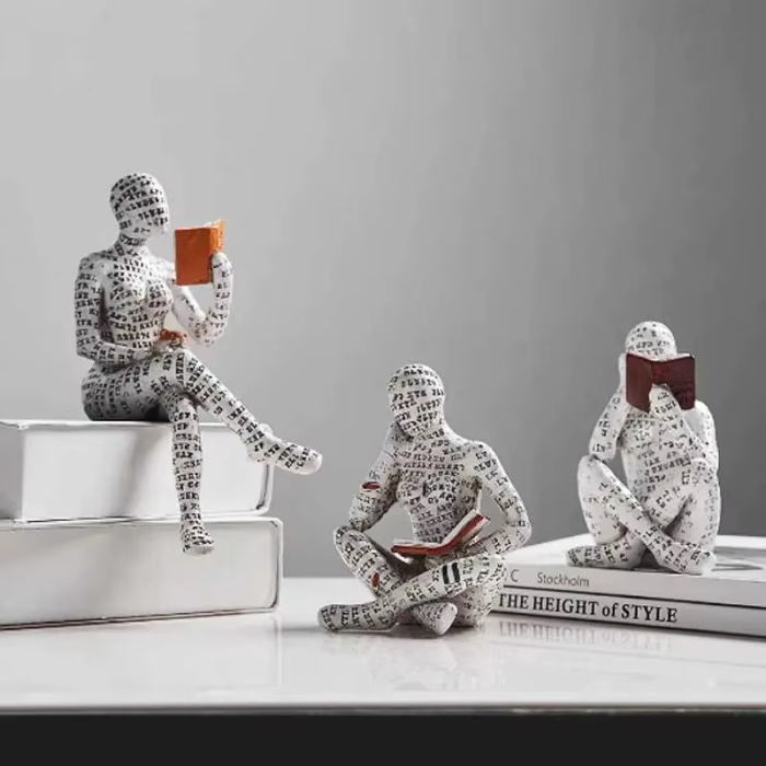 Reading A Book Figure | Aesthetic Room Decor