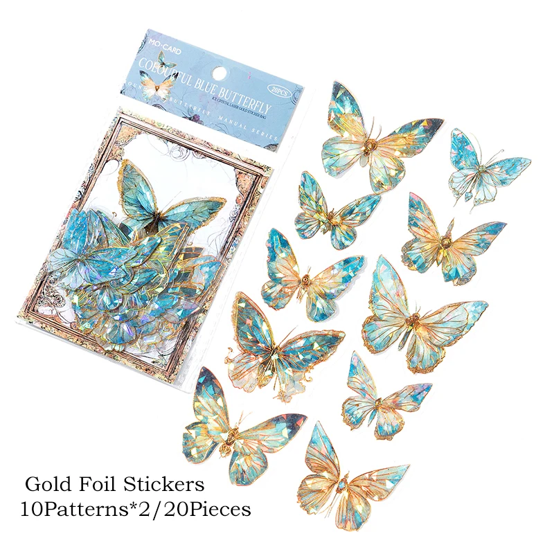 Crystal Butterfly Stickers | Aesthetic Room Decor