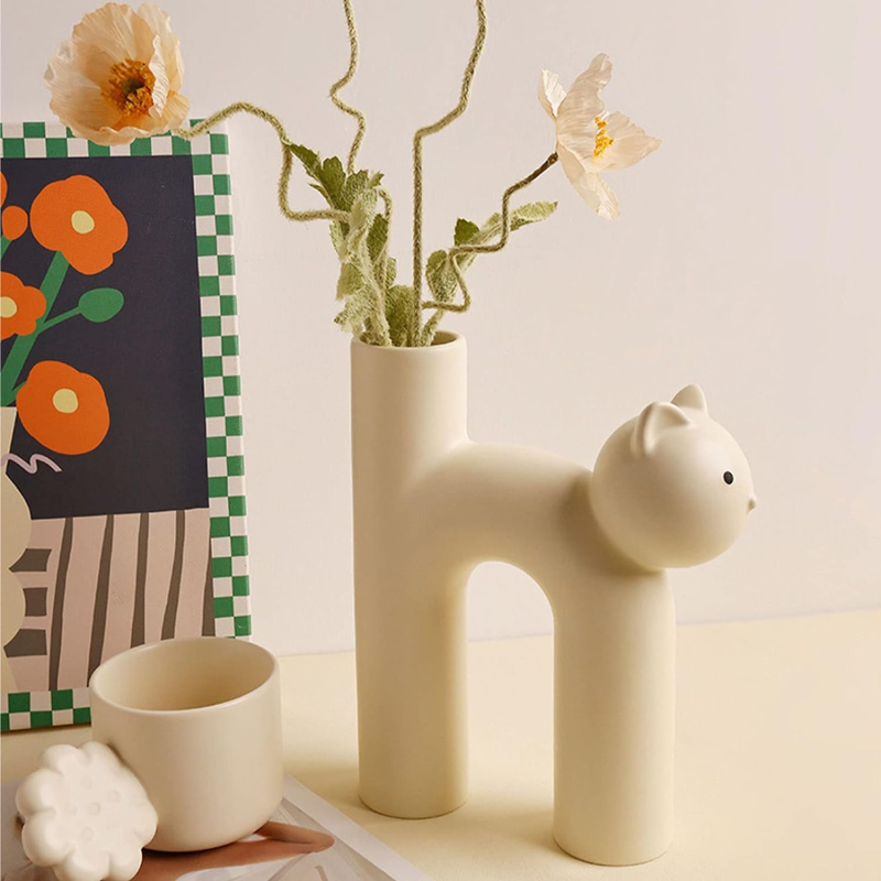 Aesthetic Cat Vase | Aesthetic Room Decor