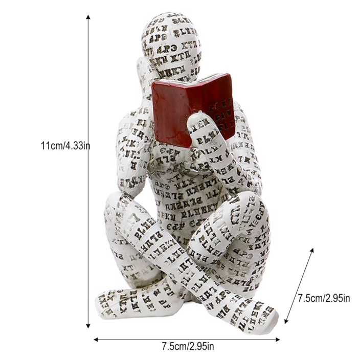 Reading A Book Figure | Aesthetic Room Decor