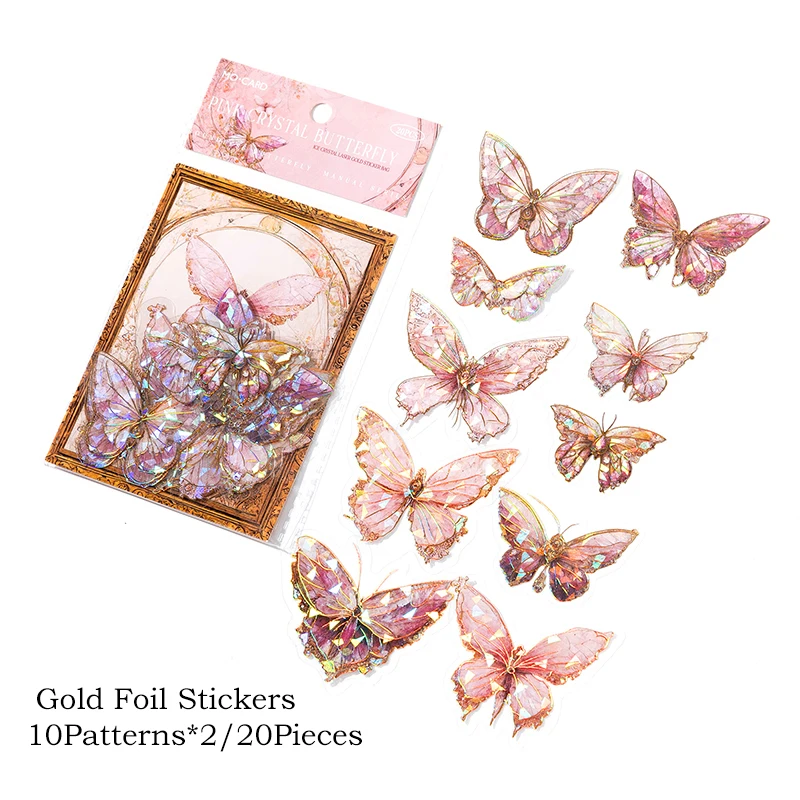 Crystal Butterfly Stickers | Aesthetic Room Decor