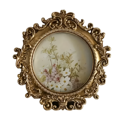 Round Vintage Photo Frame | Aesthetic Room Decor