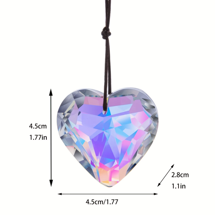 Crystal Heart Suncatcher | Aesthetic Room Decor
