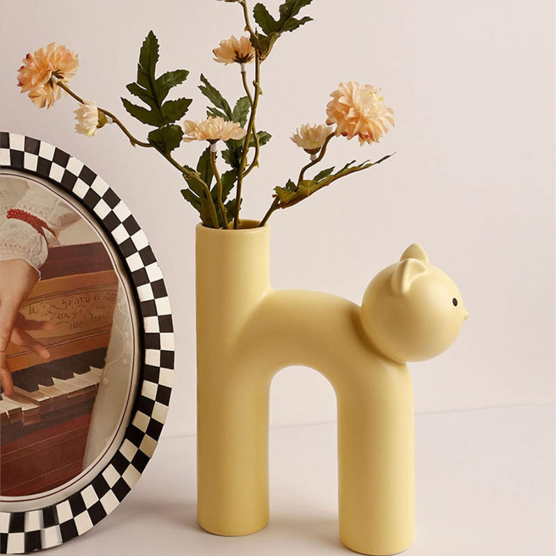 Aesthetic Cat Vase | Aesthetic Room Decor