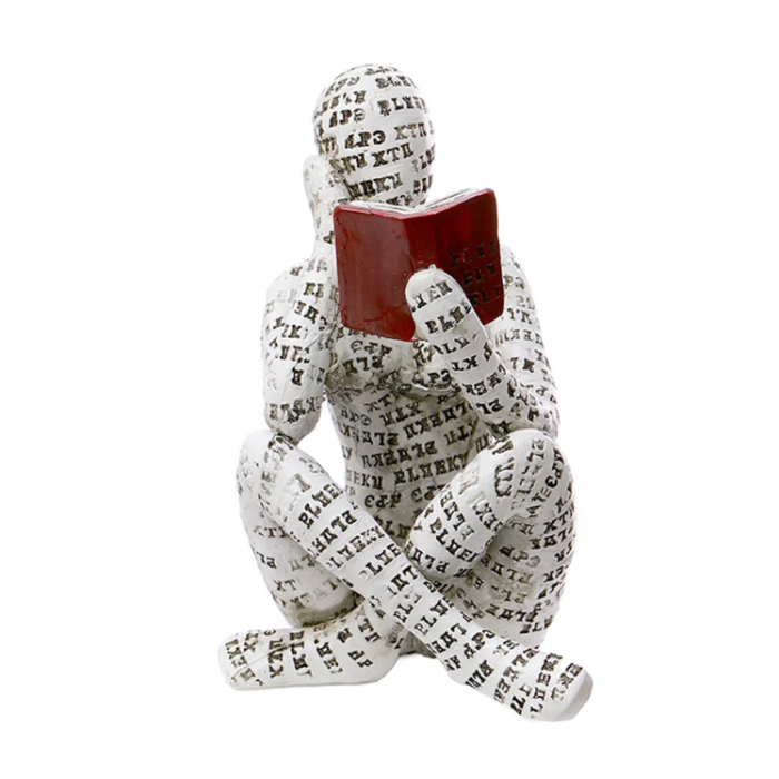 Reading A Book Figure | Aesthetic Room Decor