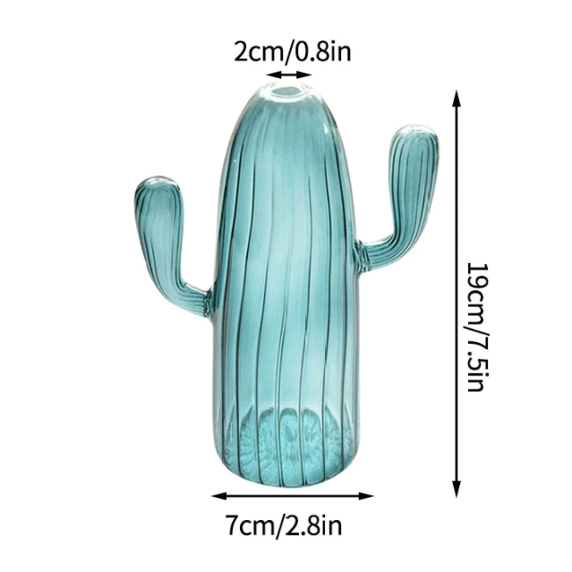 Cactus Transparent Vase | Aesthetic Room Decor