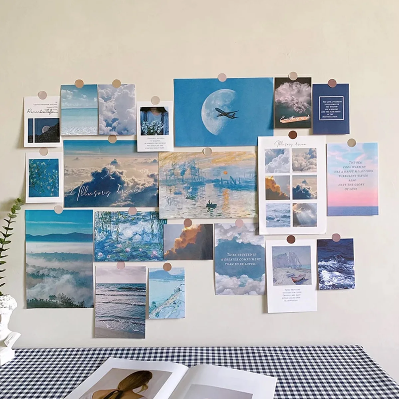 Desk Wall Collage | Aesthetic Room Decor