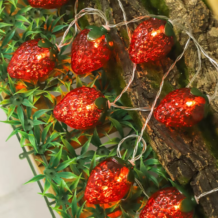 Strawberry String Lights | Aesthetic Room Decor