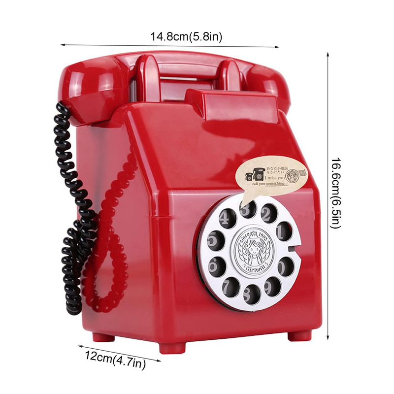 Retro Telephone Money Box | Aesthetic Room Decor