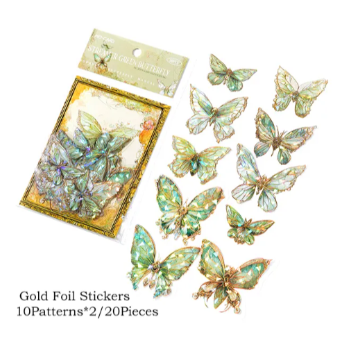 Crystal Butterfly Stickers | Aesthetic Room Decor