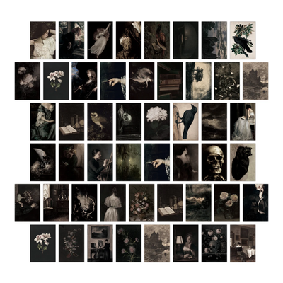 Classic Goth Wall Collage | Aesthetic Wall Decor