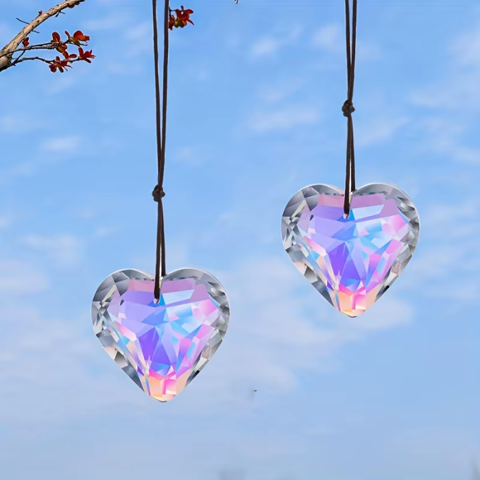 Crystal Heart Suncatcher | Aesthetic Room Decor