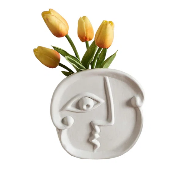 Abstract Face Ceramic Vase | Aesthetic Room Decor