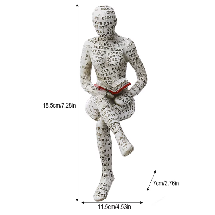 Reading A Book Figure | Aesthetic Room Decor