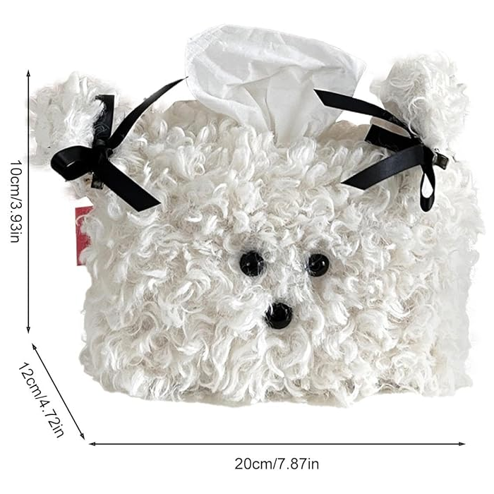 Plush Puppy Tissue Box | Aesthetic Room Decor