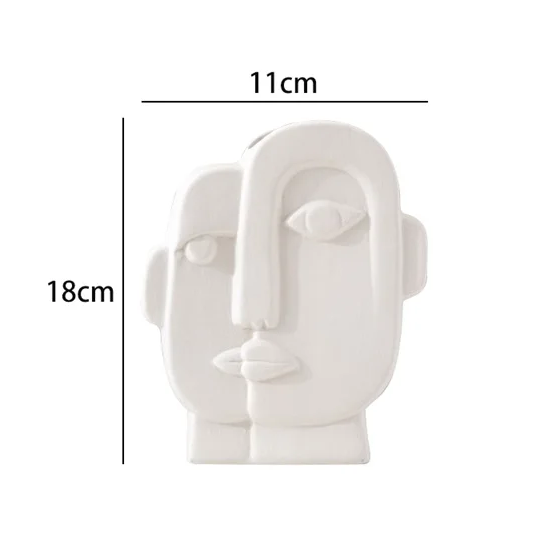 Abstract Face Ceramic Vase | Aesthetic Room Decor