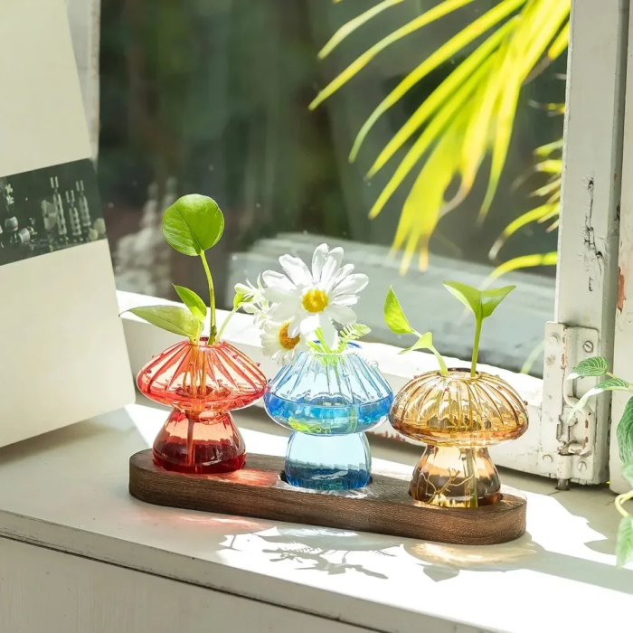 Fairy Mushroom Glass Vase Collection | Aesthetic Room Decor