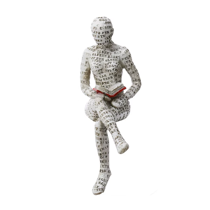 Reading A Book Figure | Aesthetic Room Decor