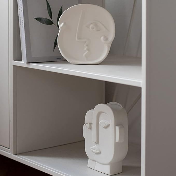 Abstract Face Ceramic Vase | Aesthetic Room Decor