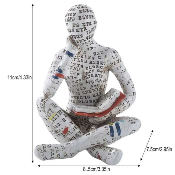 Reading A Book Figure | Aesthetic Room Decor