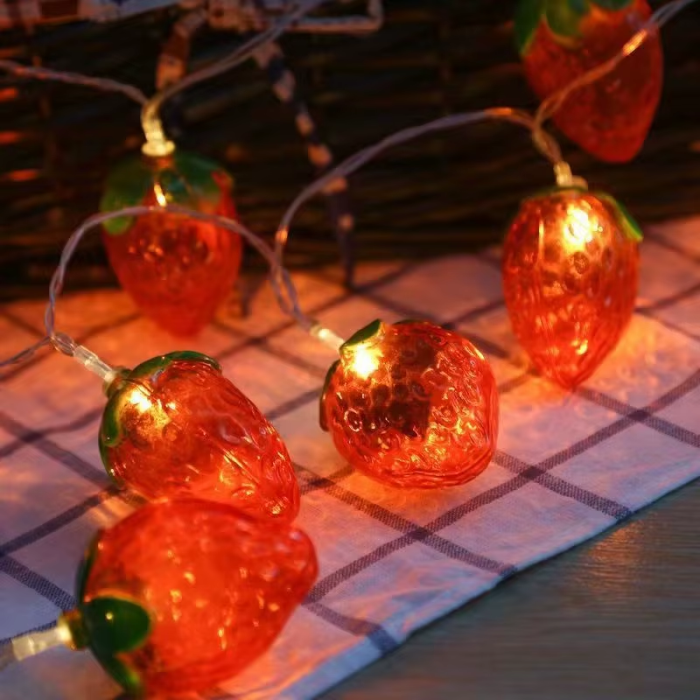Strawberry String Lights | Aesthetic Room Decor