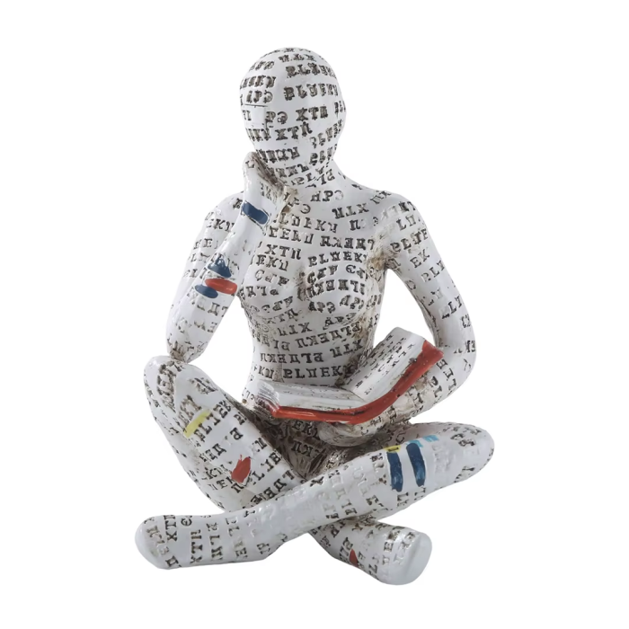 Reading A Book Figure | Aesthetic Room Decor