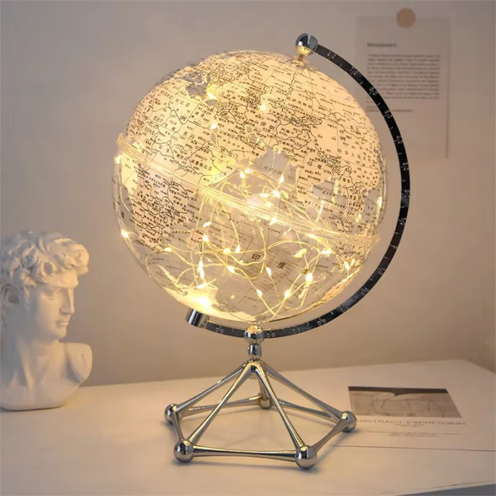 LED Transparent Globe | Aesthetic Room Decor