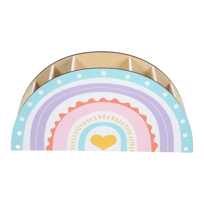 Pastel Rainbow Pen Organizer | Aesthetic Room Decor