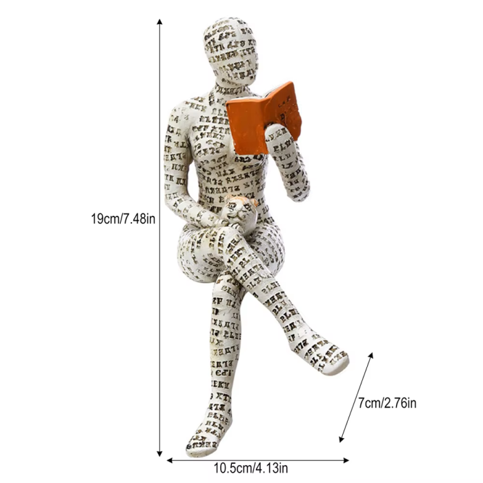 Reading A Book Figure | Aesthetic Room Decor