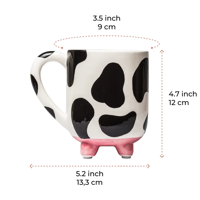 Cow Pattern Mug | Aesthetic Room Decor