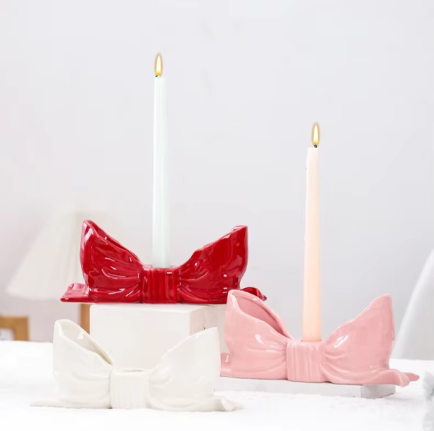 Bow Shaped Candle Holder | Aesthetic Room Decor