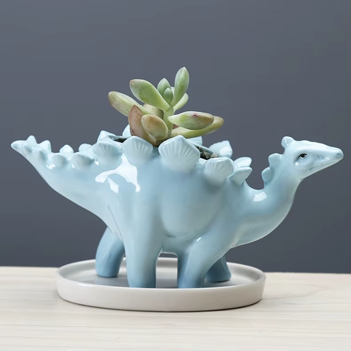 stegosaurus plant pot Stegosaurus Flower Pot