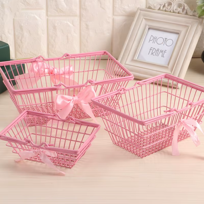 Pink Storage Basket | Aesthetic Room Decor