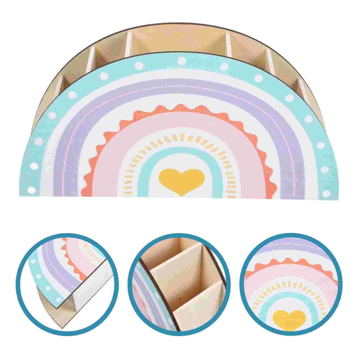 Pastel Rainbow Pen Organizer | Aesthetic Room Decor