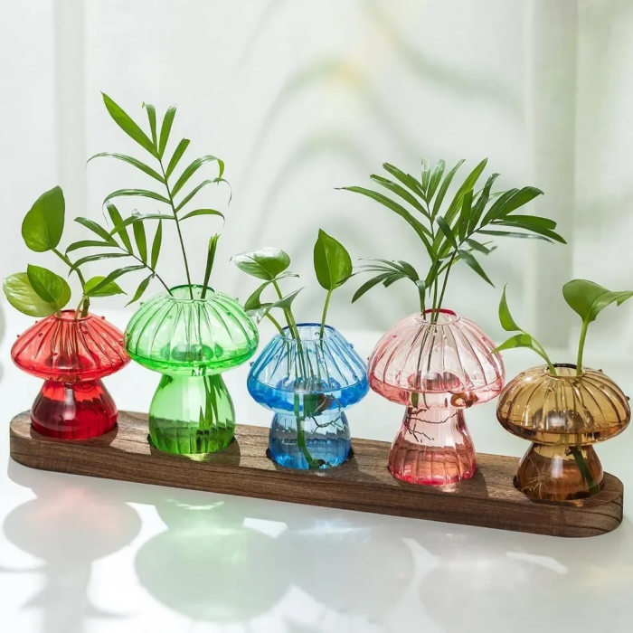 Fairy Mushroom Glass Vase Collection | Aesthetic Room Decor