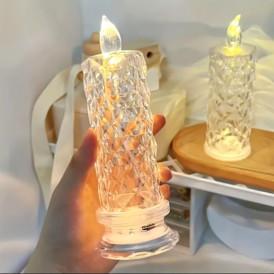 LED Crystal Candle | Aesthetic Room Decor