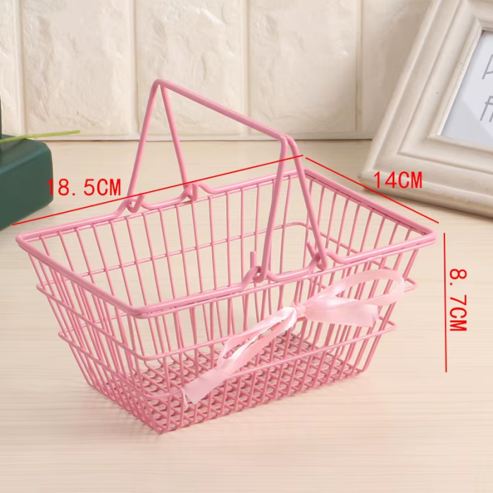 Pink Storage Basket | Aesthetic Room Decor