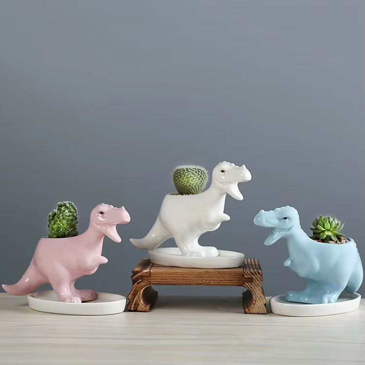 t rex plant pot 1PC Dinosaur Succulent Flower Pot Animal Shaped Flowerpot