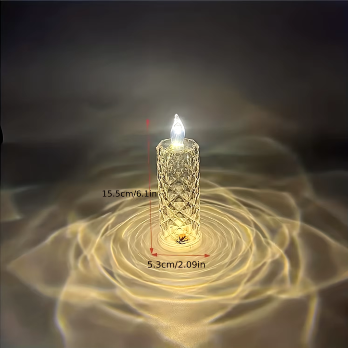LED Crystal Candle | Aesthetic Room Decor