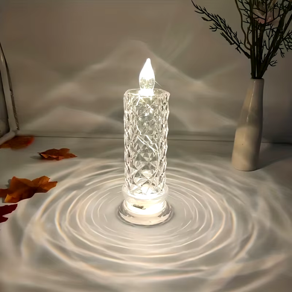 LED Crystal Candle | Aesthetic Room Decor