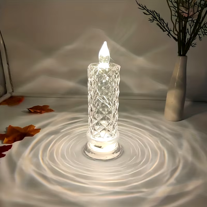 LED Crystal Candle | Aesthetic Room Decor
